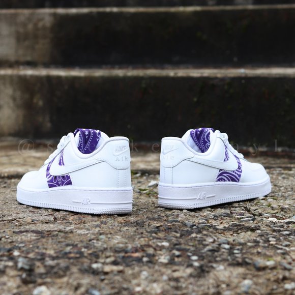 Nike Air Force 1 Low GRAPE Bandana Custom NWT - Picture 5 of 10